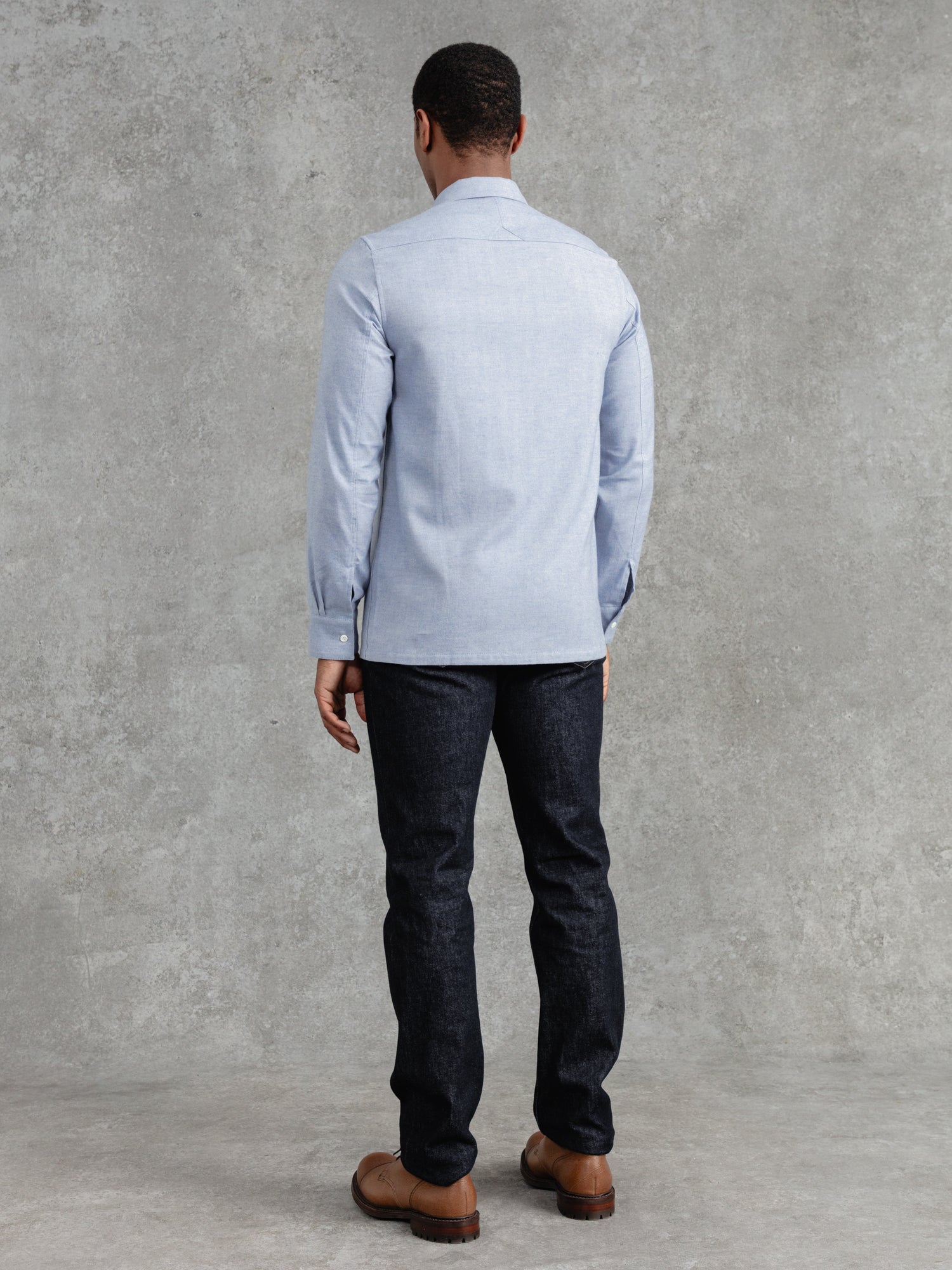 Oxford Blue Herringbone
