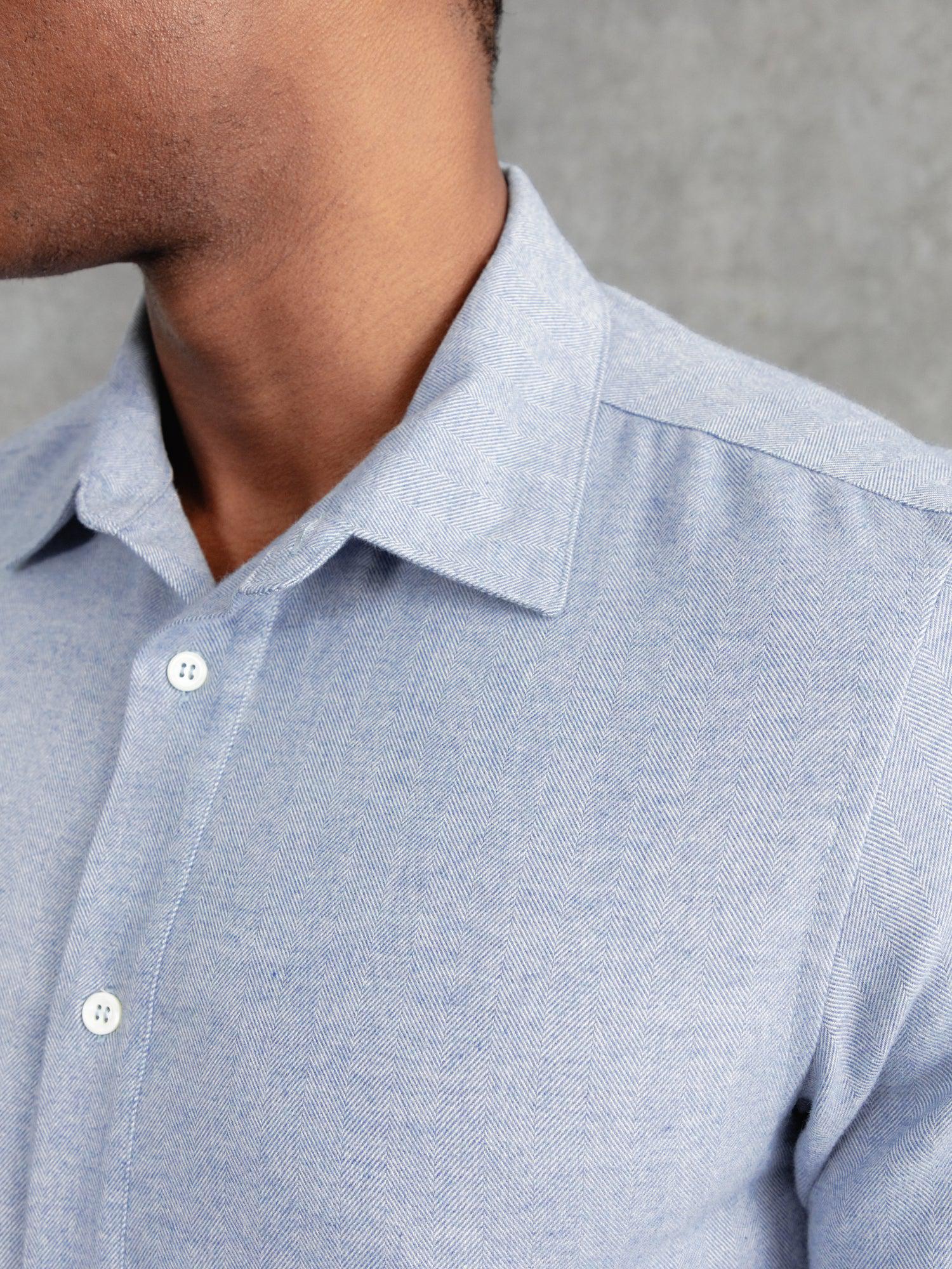 Oxford Blue Herringbone