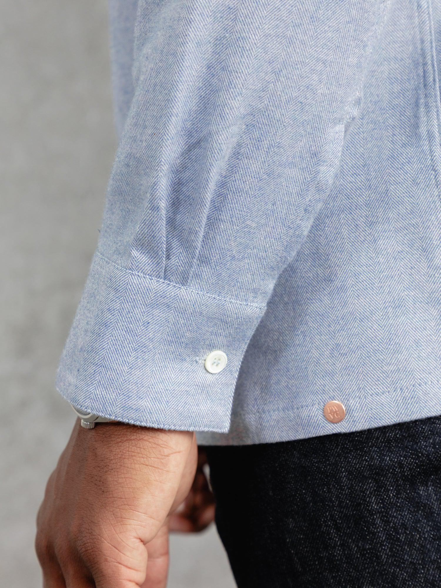 Oxford Blue Herringbone