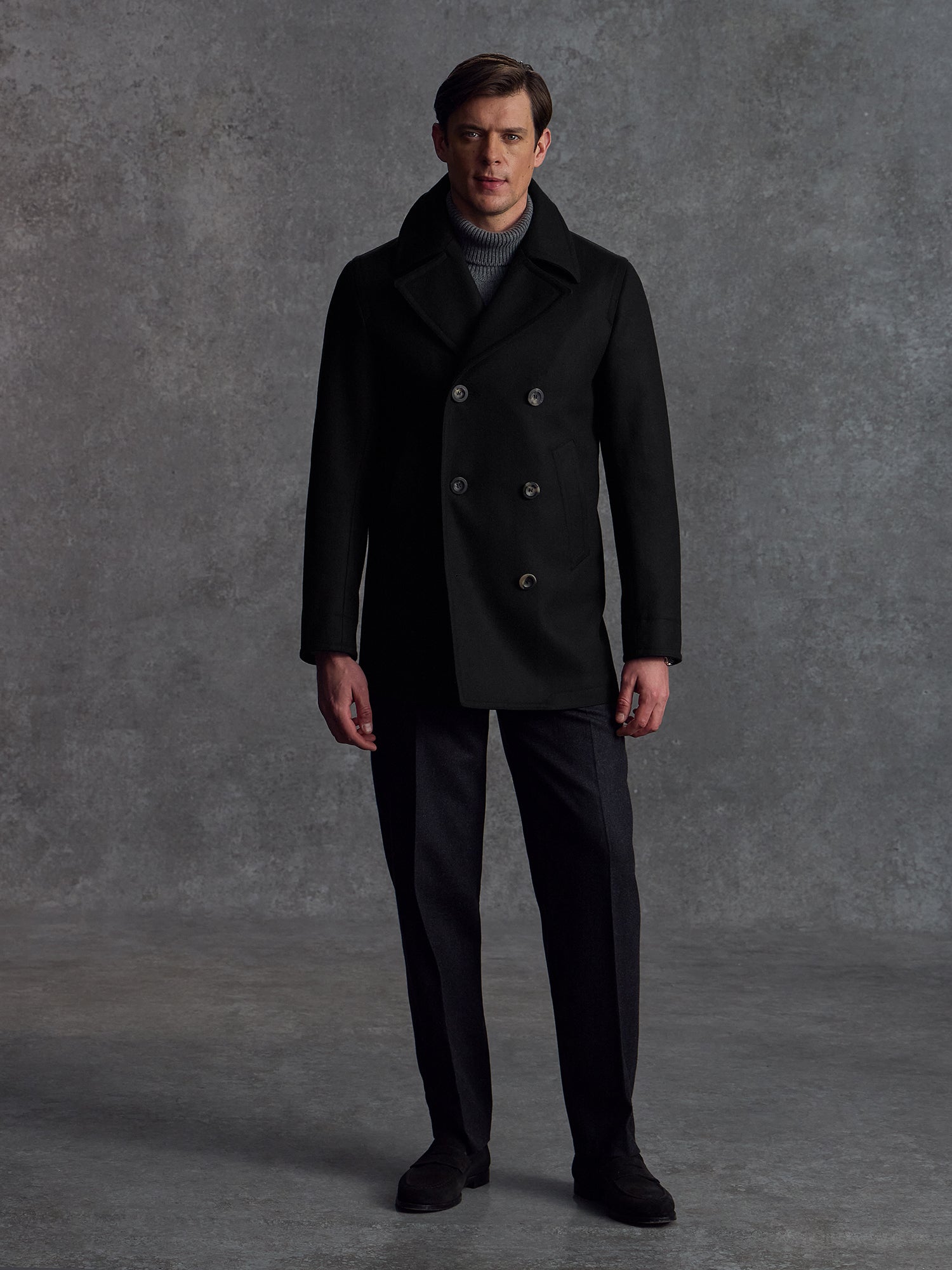The Manchester Peacoat Black