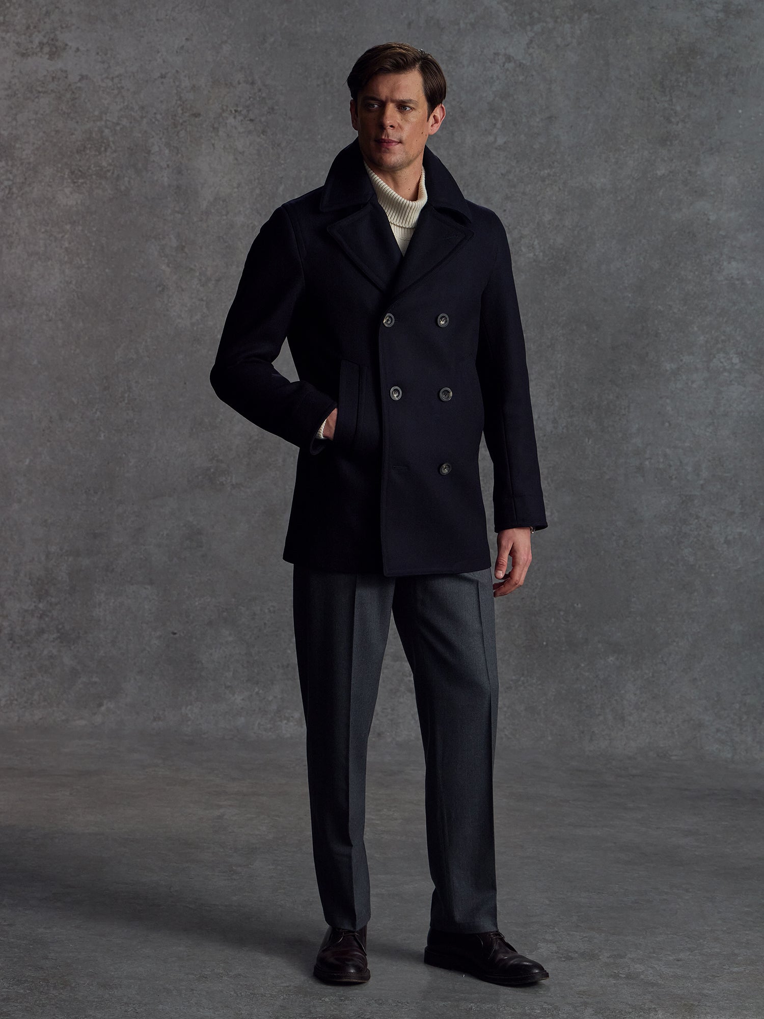 The Manchester Peacoat Navy