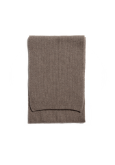 The Cashmere Ribbed Scarf - Dark Taupe