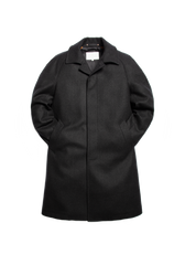 The Woollen Crew Coat - Charcoal Dogtooth The Woollen Crew Coat - Charcoal Dogtooth
