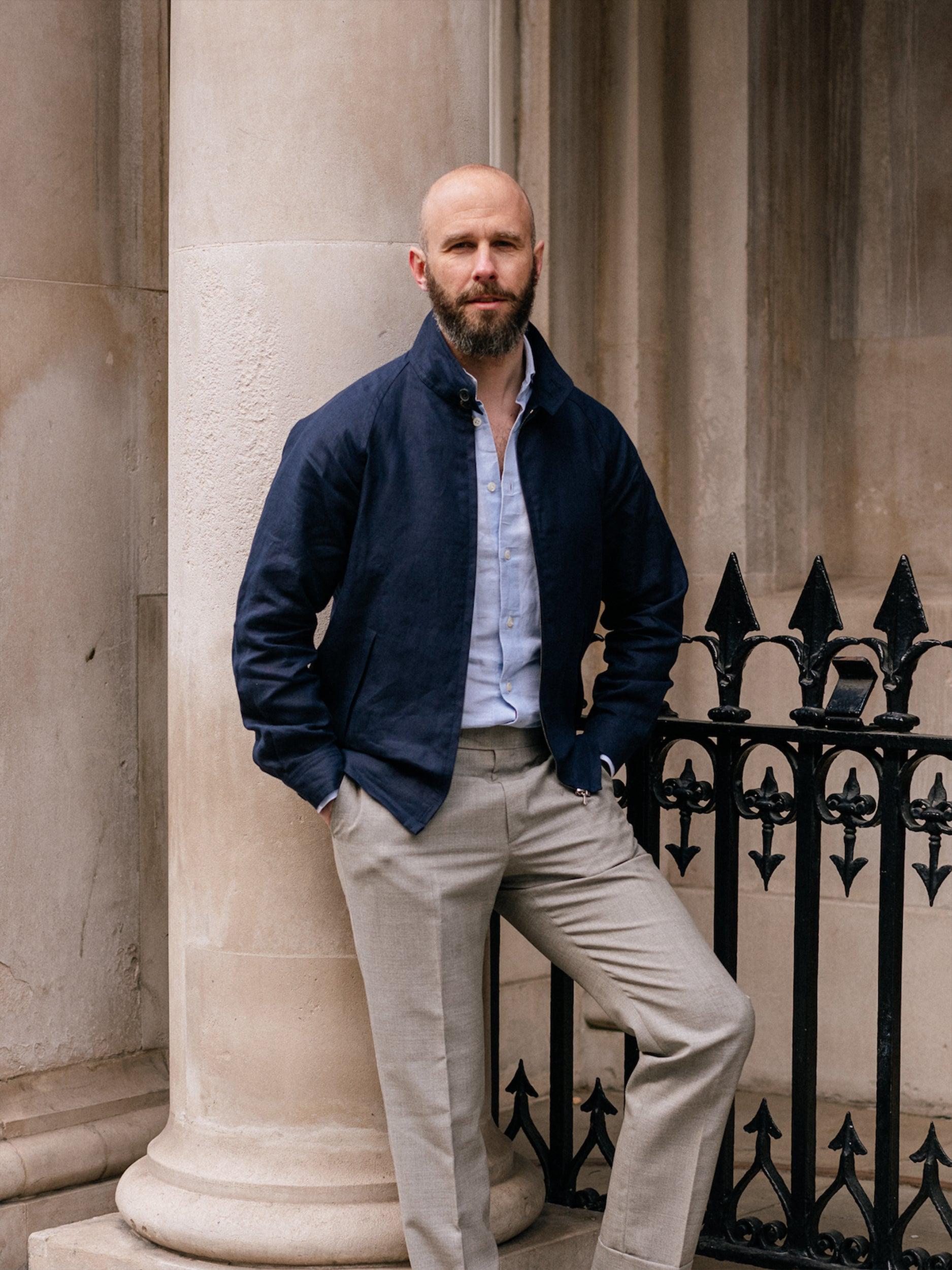 Private white harrington jacket sale