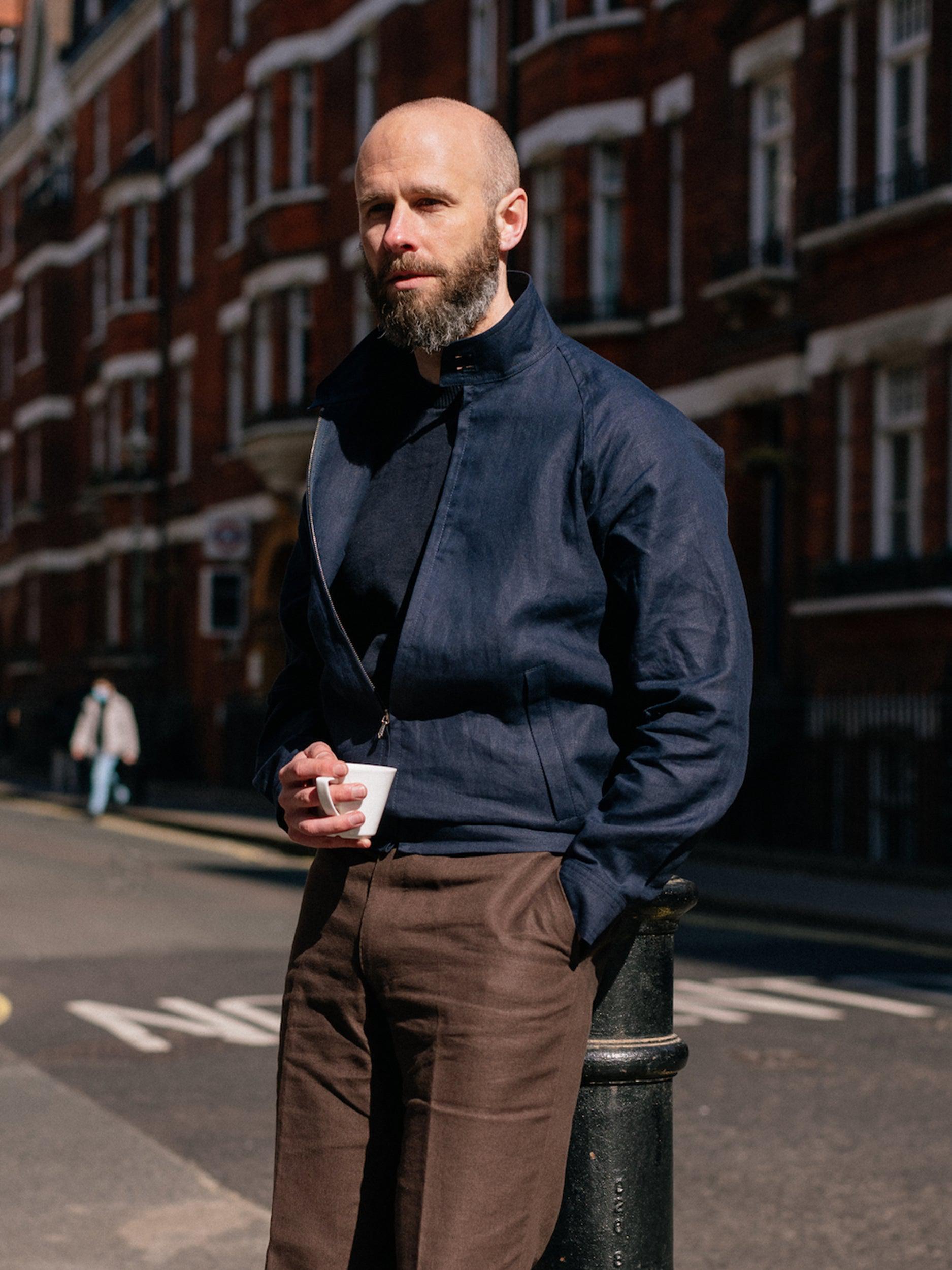 Private white harrington jacket sale