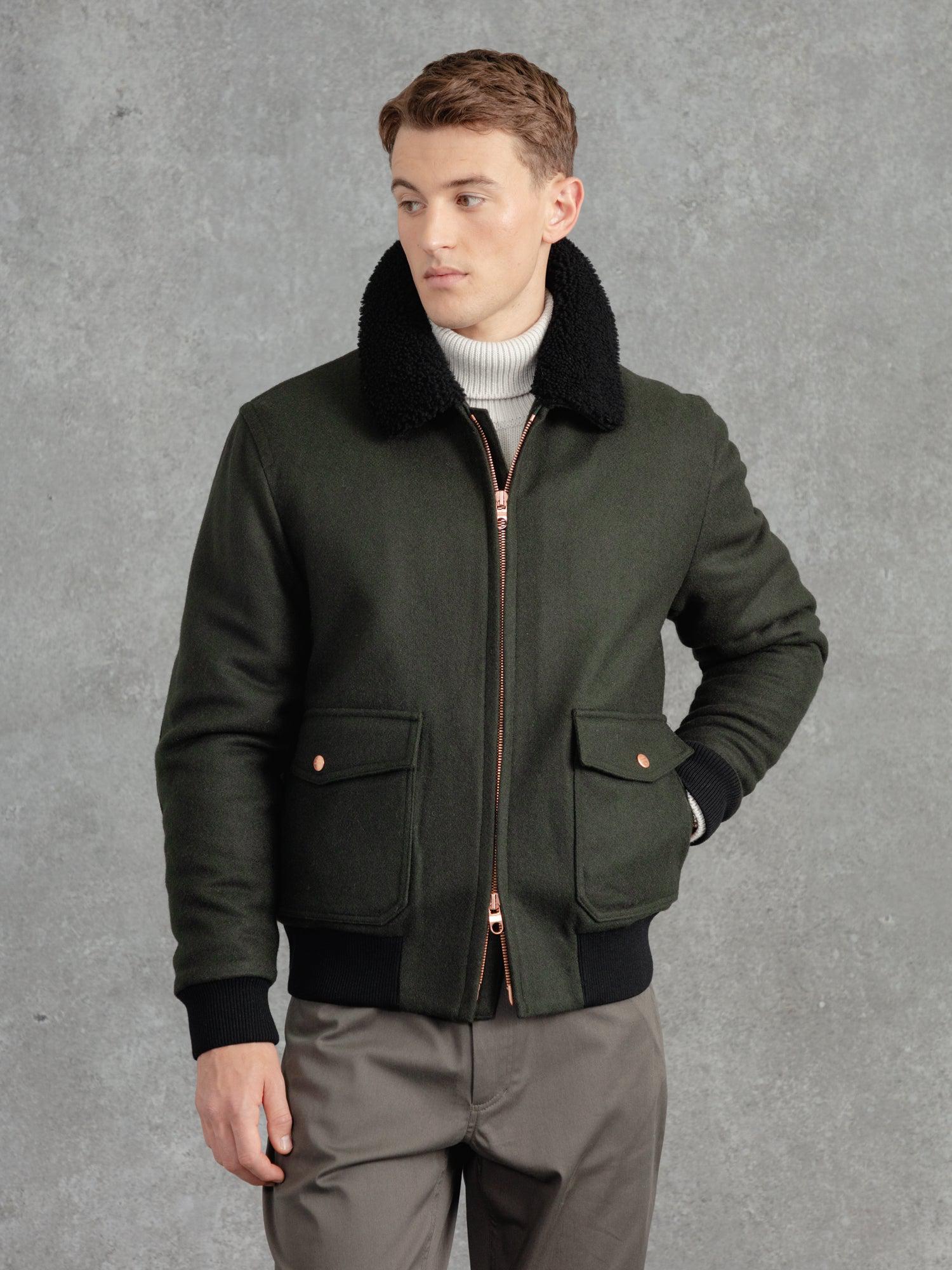 Private white top vc flight jacket