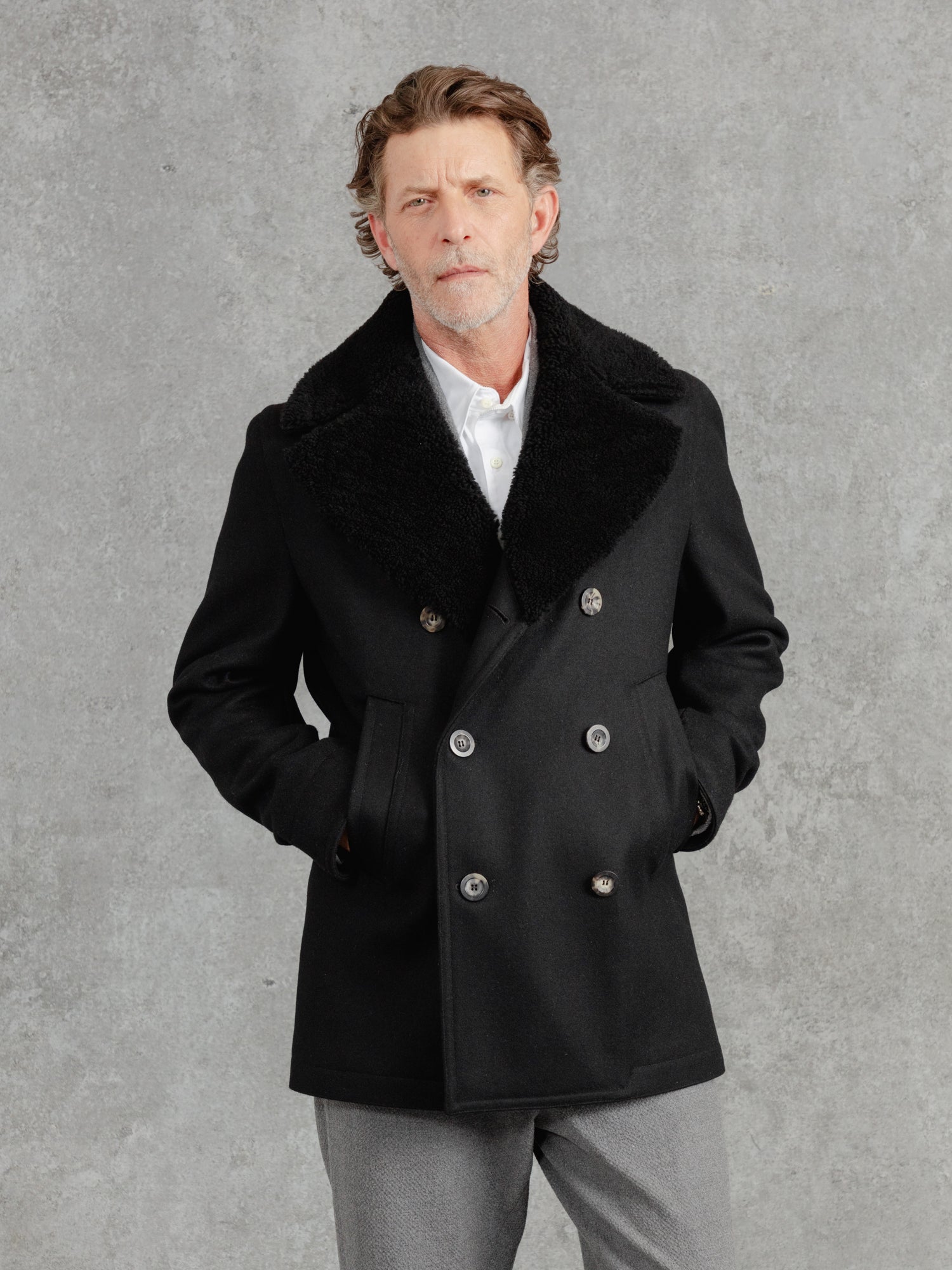 The Shearling Collar Peacoat1