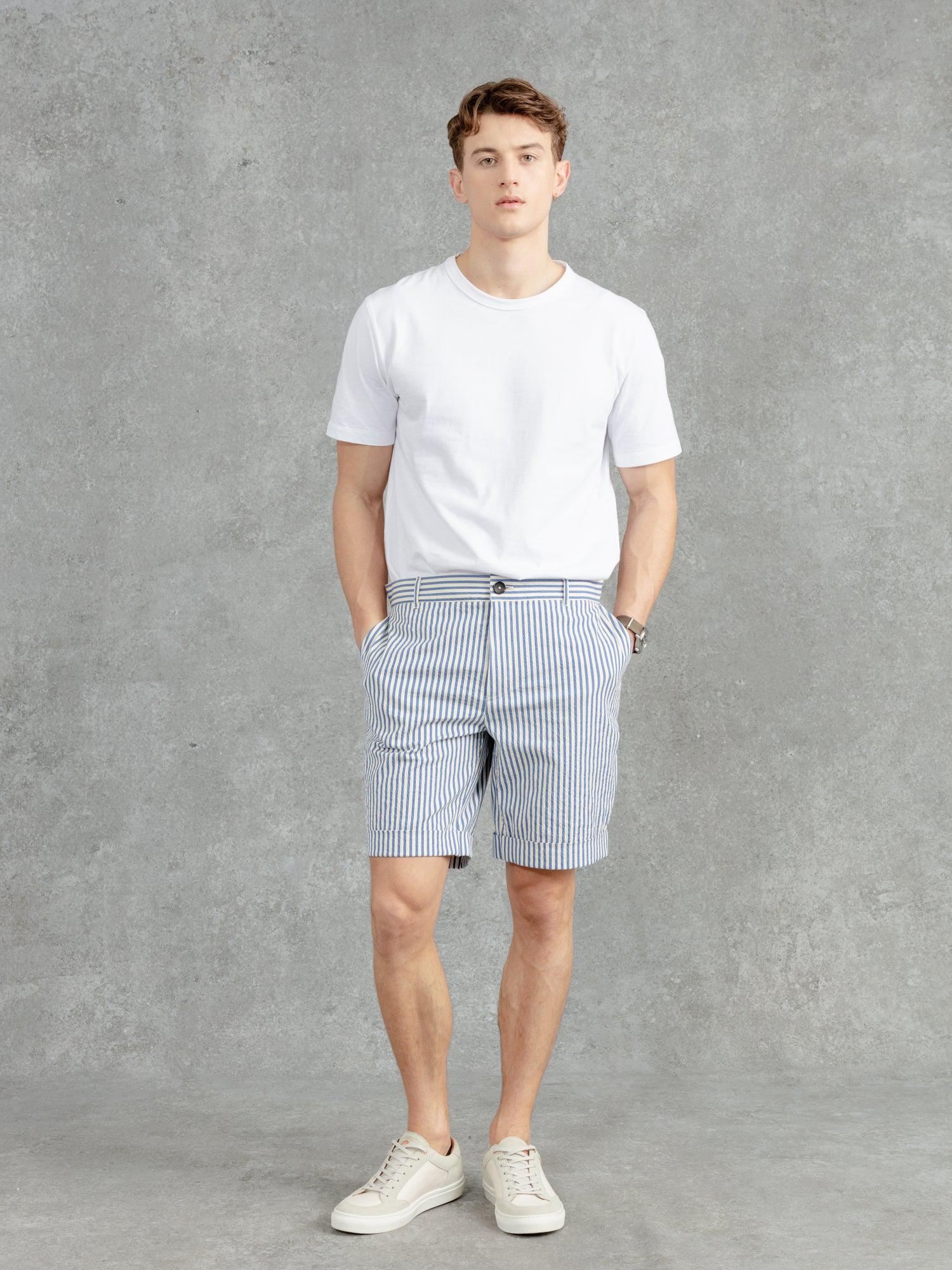 Seersucker online cargo shorts