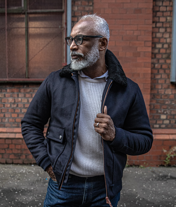 Private white vc moleskin bomber best sale